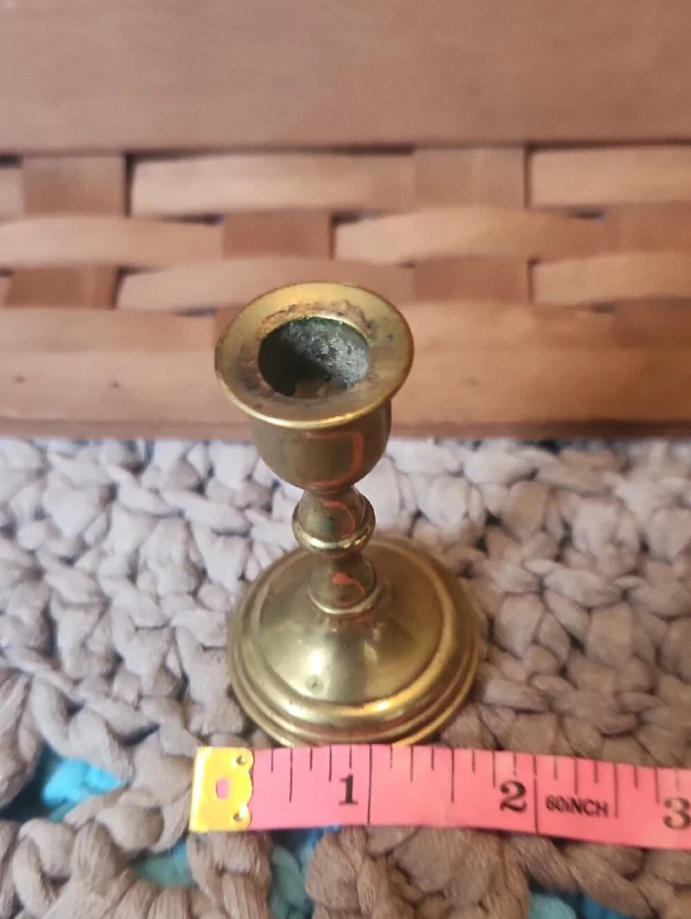 Brass Candle Holder Pair 3
